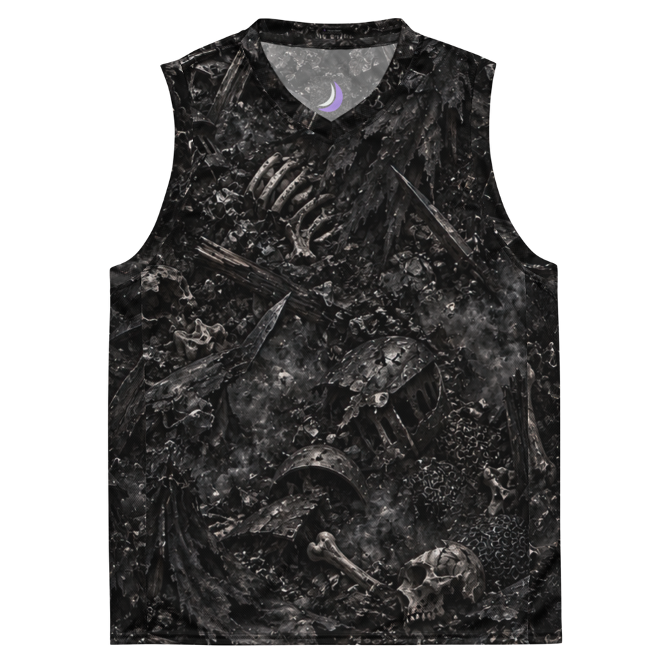 Ash and Bone Terrain Basketball Jersey, front