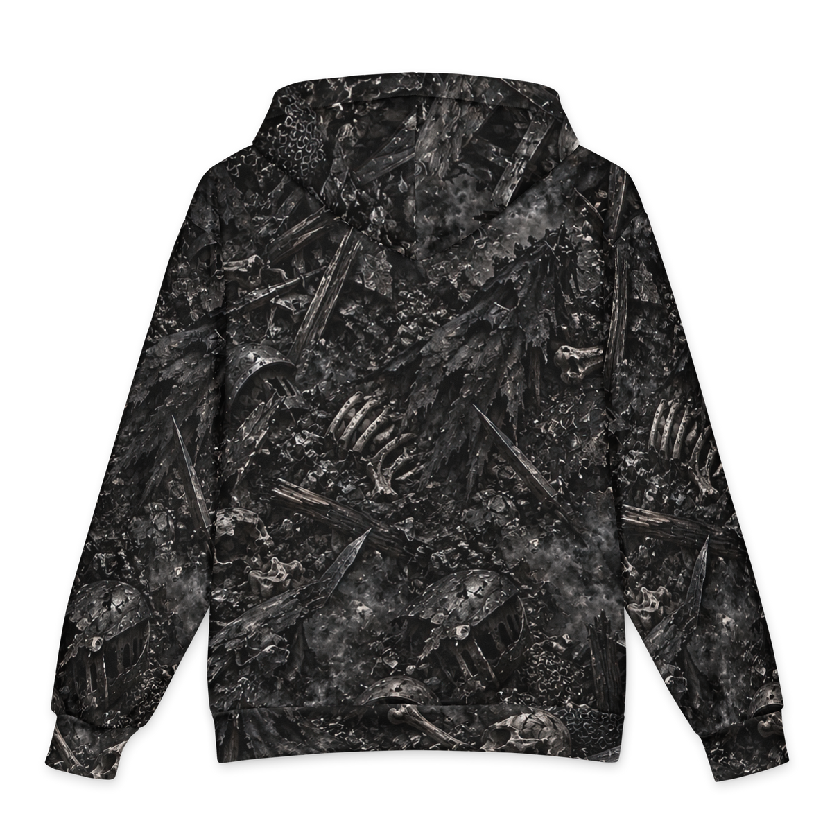 Ash and Bone Terrain Hoodie all-over print oversized hoodie, back