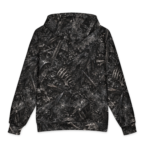 Ash and Bone Terrain Hoodie all-over print oversized hoodie, back