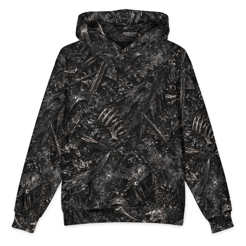 Ash and Bone Terrain Hoodie all-over print oversized hoodie, front