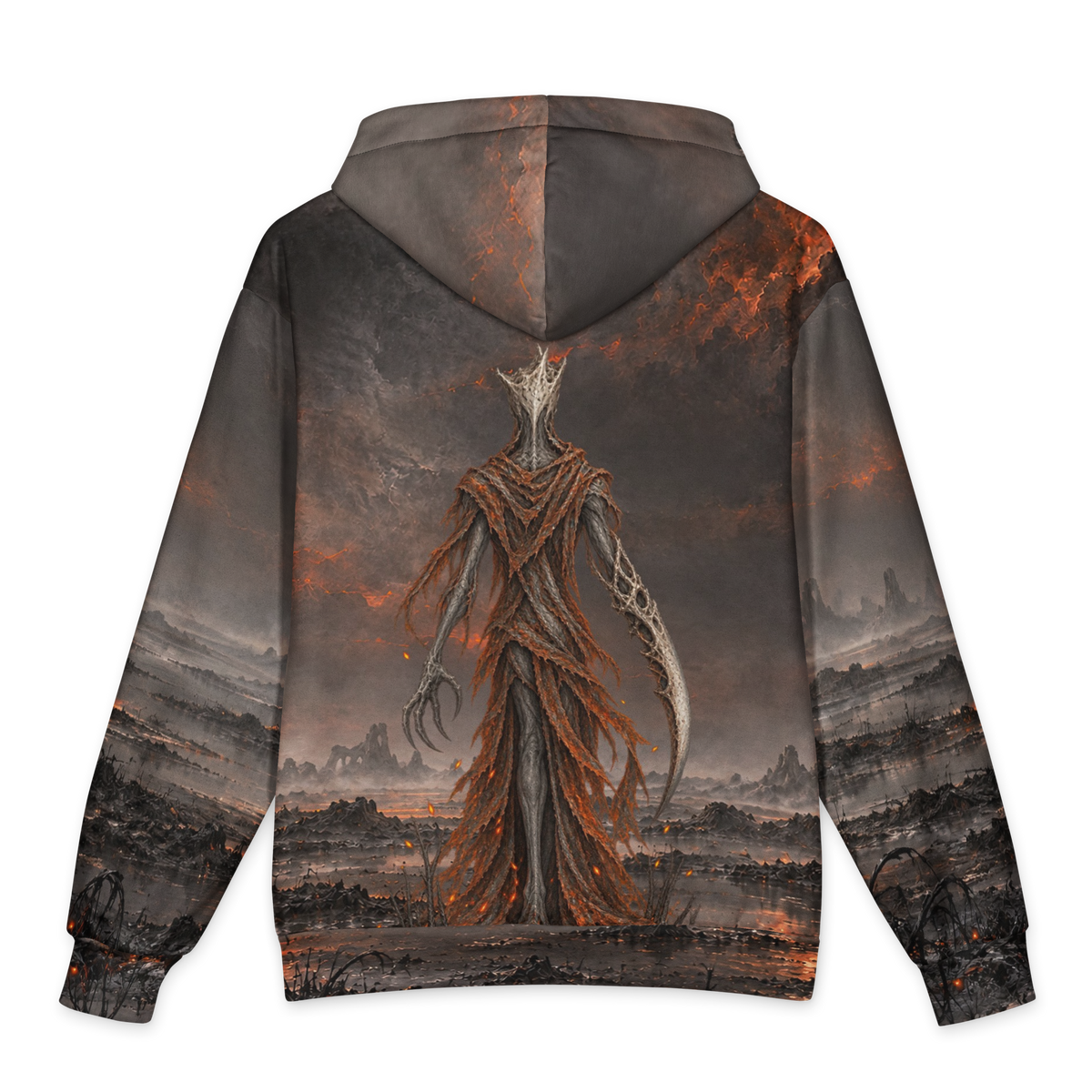 Ashen Reaper Hoodie all-over print oversized hoodie, back
