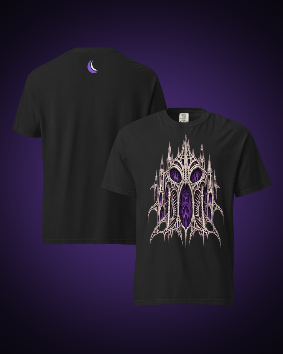 Black Chapel Violet Graphic Tee, front and reverse