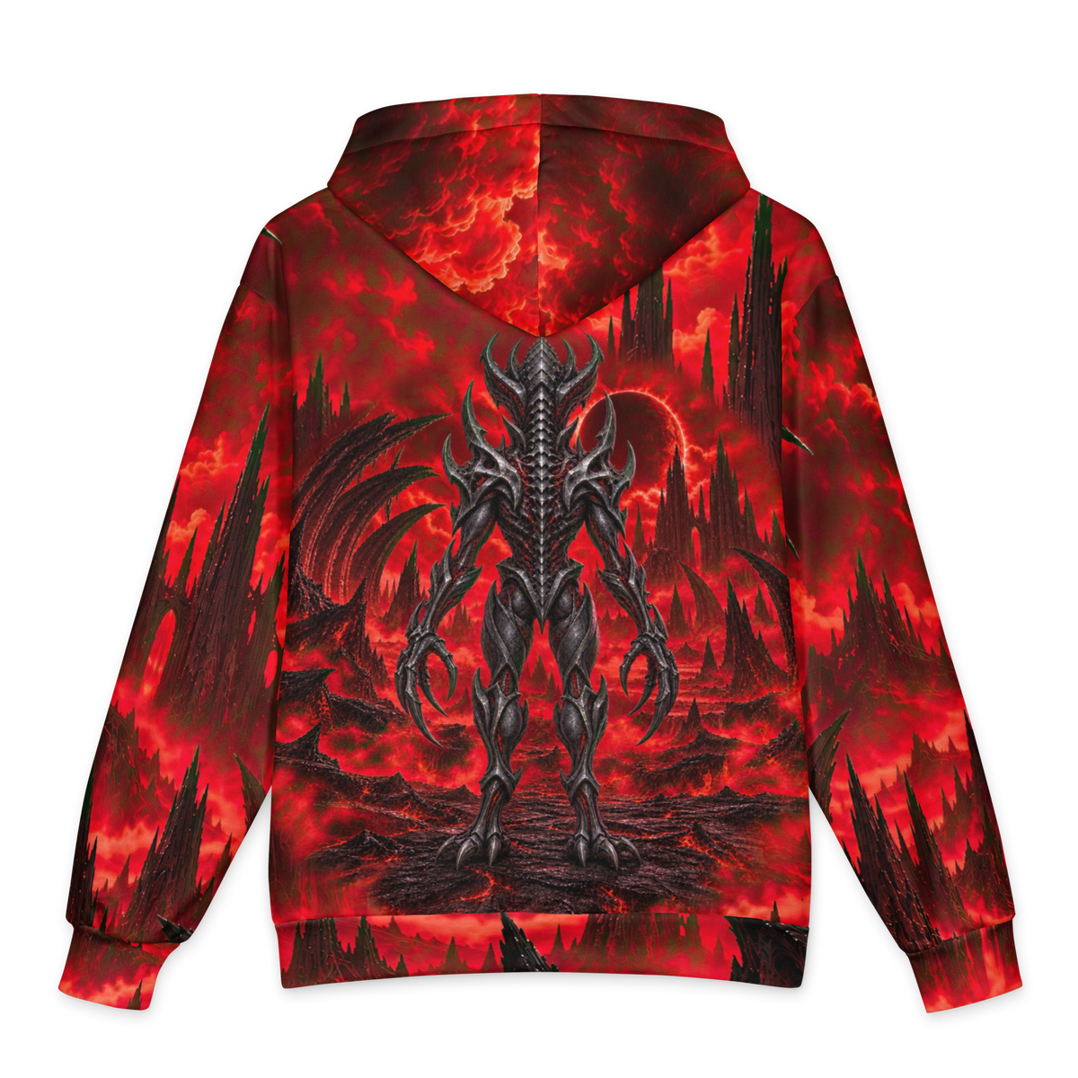 Bloodmoon Tyrant Hoodie all-over print oversized hoodie, back