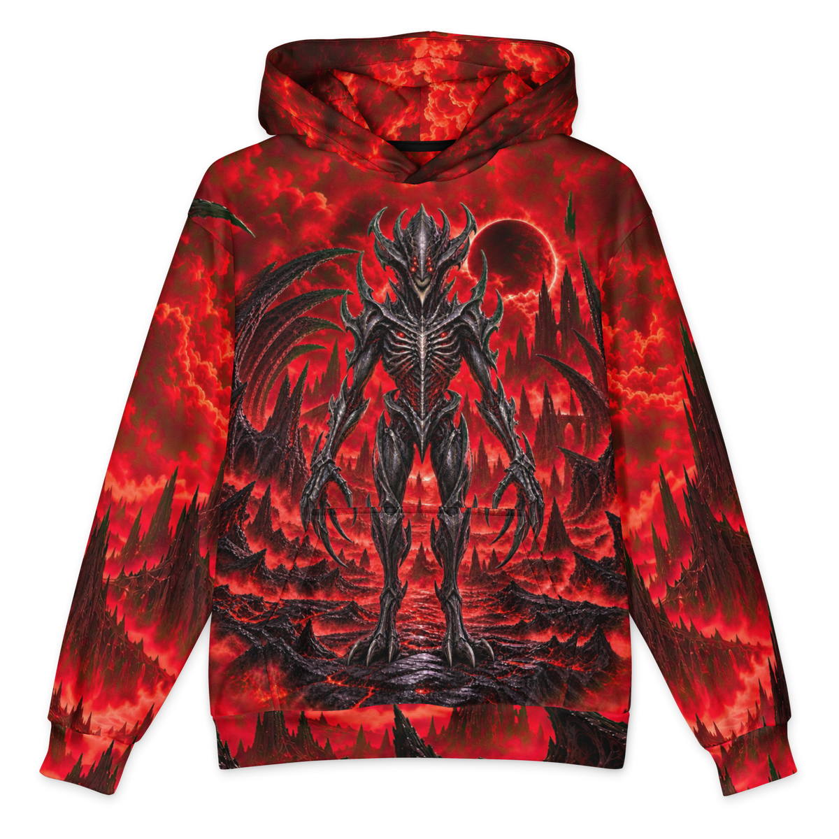 Bloodmoon Tyrant Hoodie all-over print oversized hoodie, front