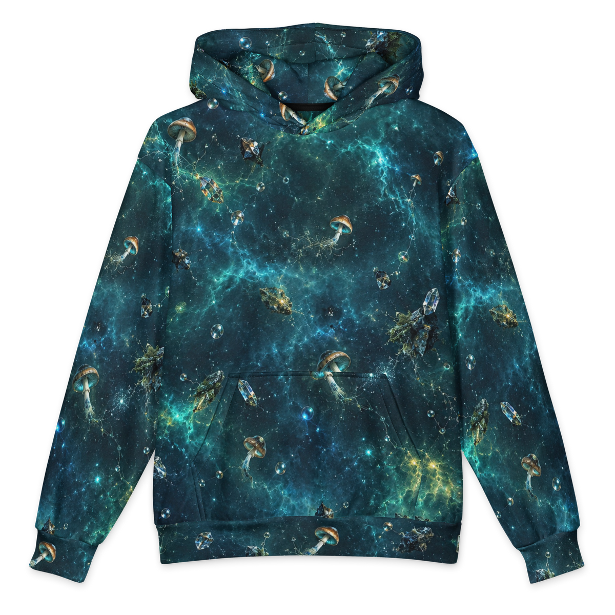 Blue Bruise Garden Terrain Hoodie all-over print oversized hoodie, front