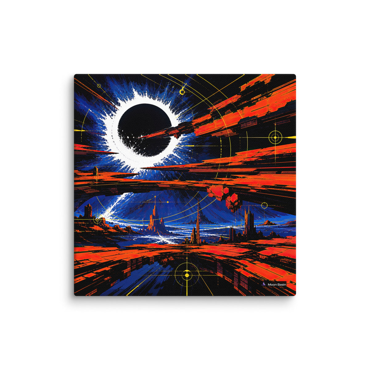 Solar Negative Rift canvas print, 10x10 inch, on a white wall