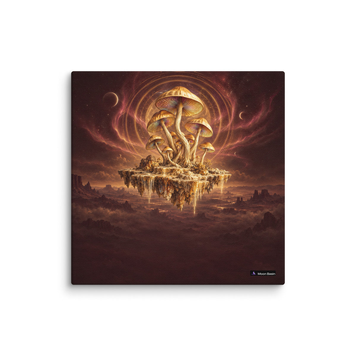 Golden Cap Mirage canvas print, 10 by 10 inch, on a white wall