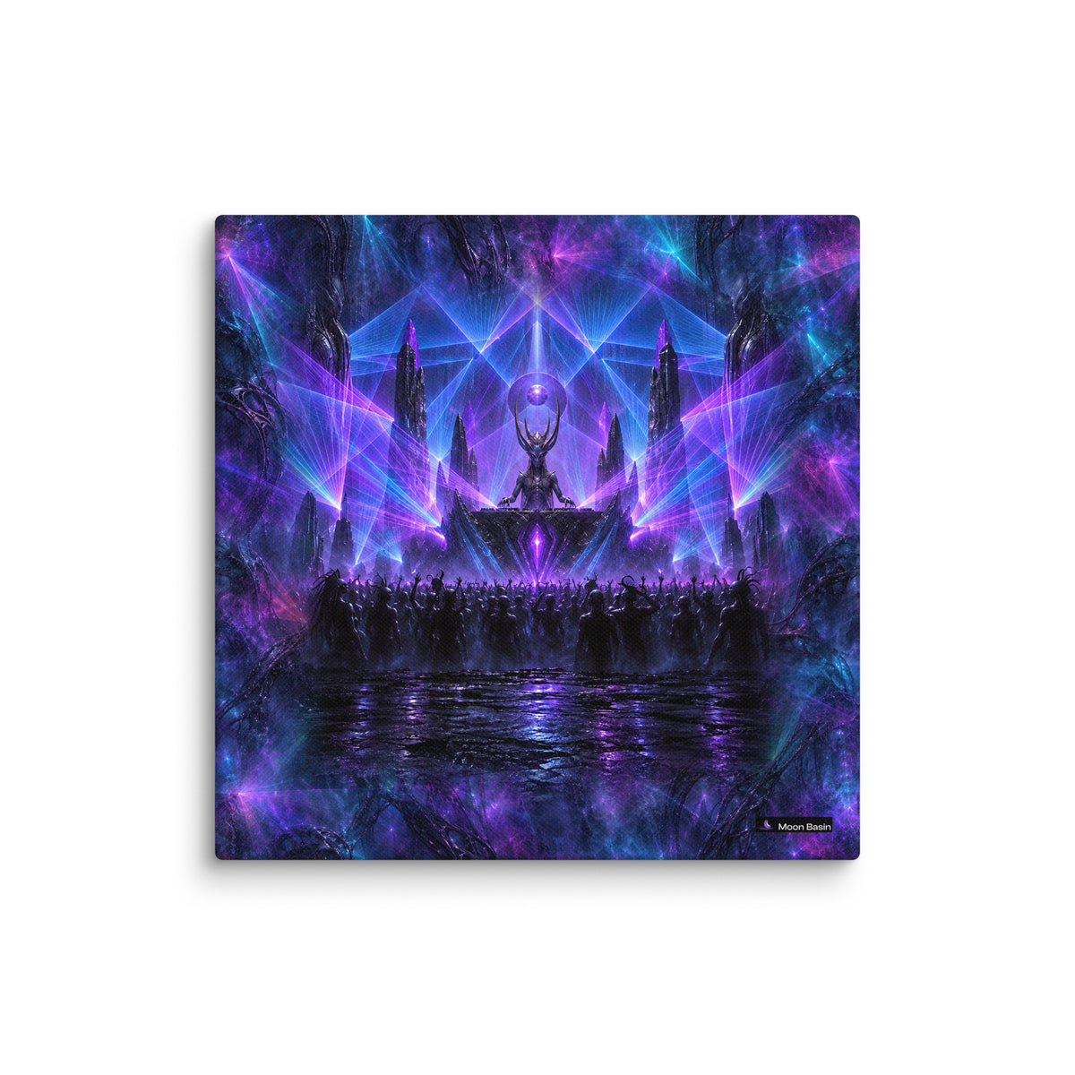Eclipse Cathedral canvas print, 10 x 10 inch, on a white wall