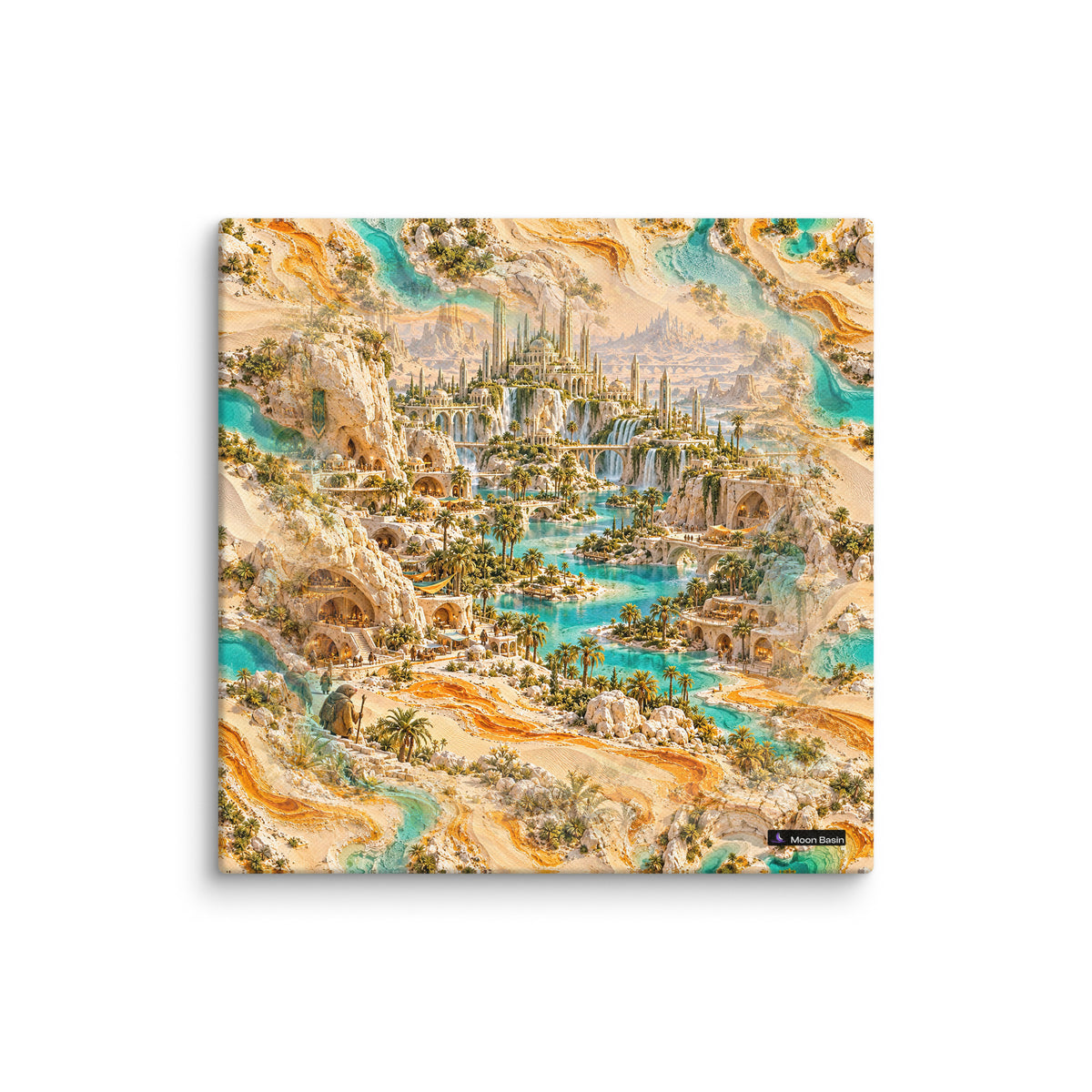 Dune Burrow Dominion canvas print, 10 x 10 inch, on a white wall