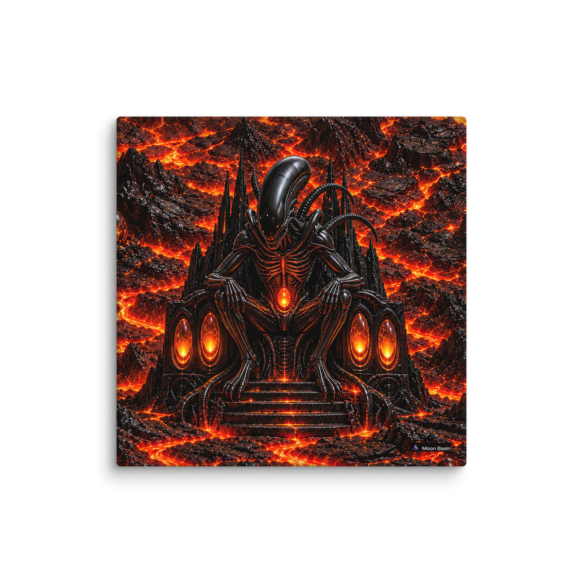 Cinder Throne Dominion canvas print, 10 x 10 inch, on a white wall