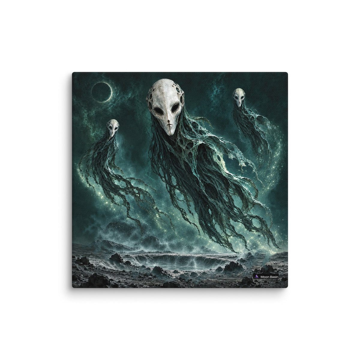 Night Choir canvas print, 10 x 10 inch, on a white wall
