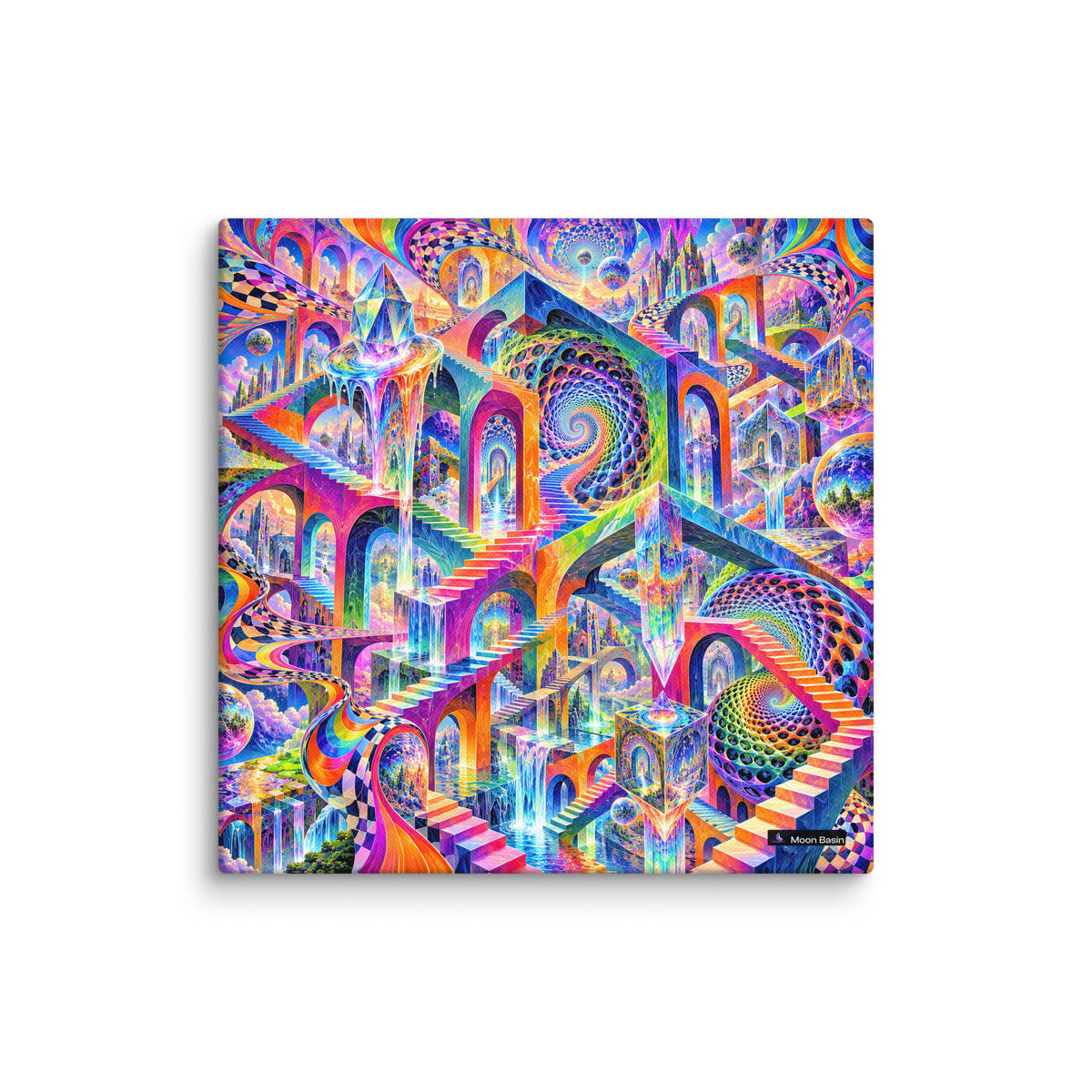 Paradox Prism canvas print, 10 by 10 inch, on a white wall