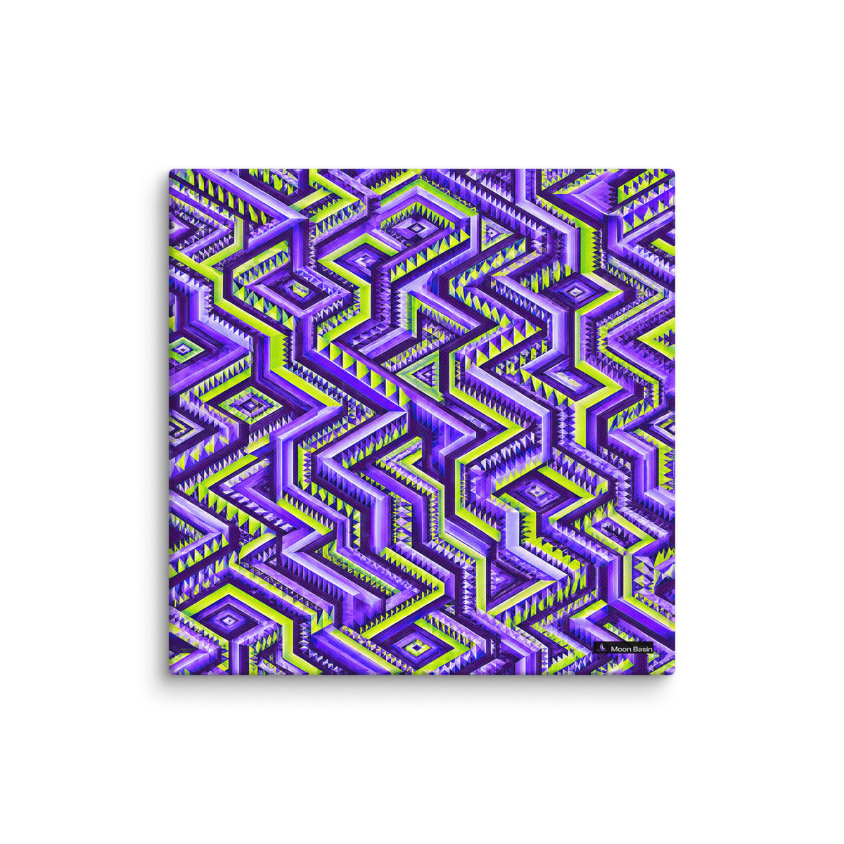 Ultraviolet Phase canvas print, 10 x 10 inch, on a white wall