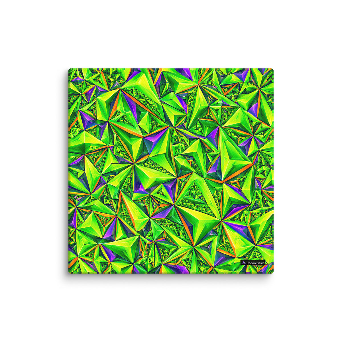 Acid Prism canvas print, 10 x 10 inch, on a white wall