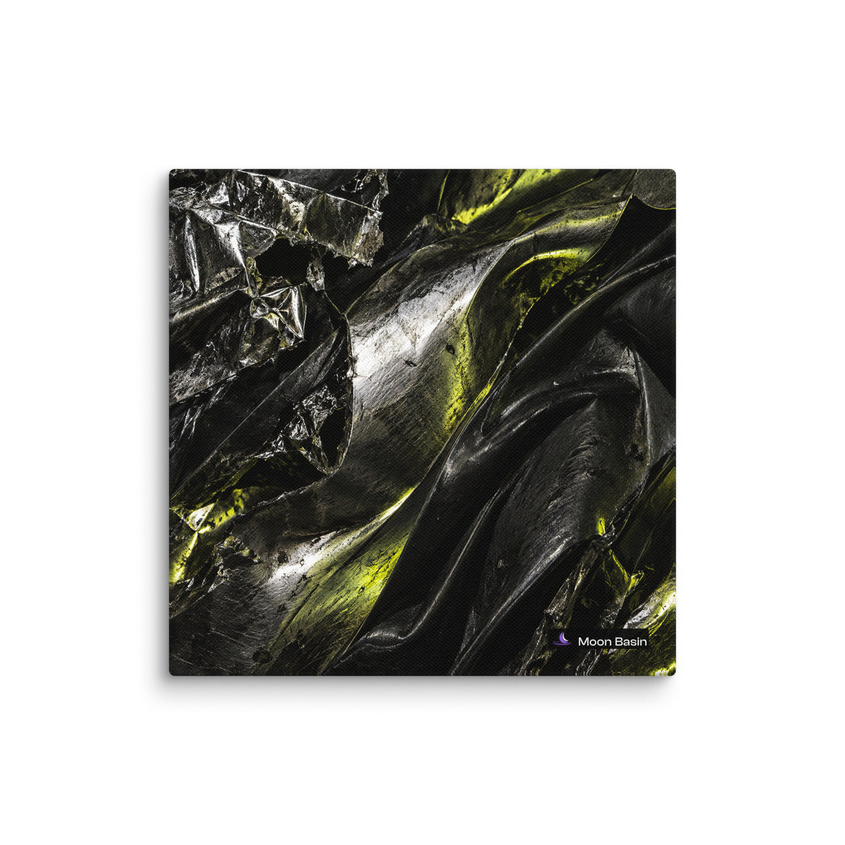 Acid Pressure canvas print, 10 x 10 inch, on a white wall