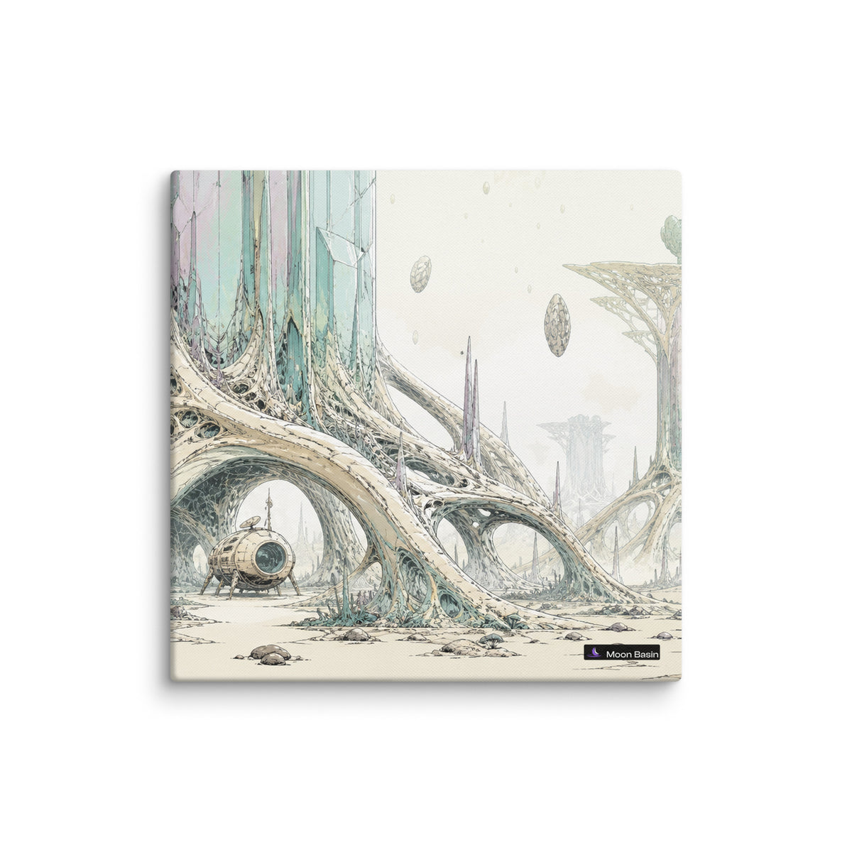 Glassroot Forest canvas on a white wall