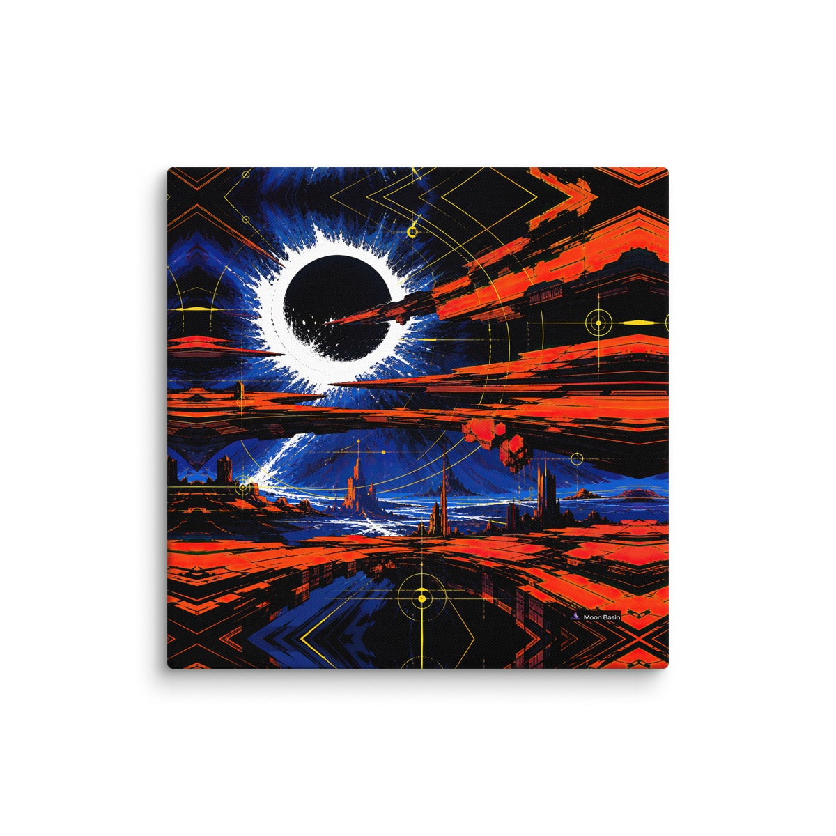 Solar Negative Rift canvas print, 20x20 inch, on a white wall