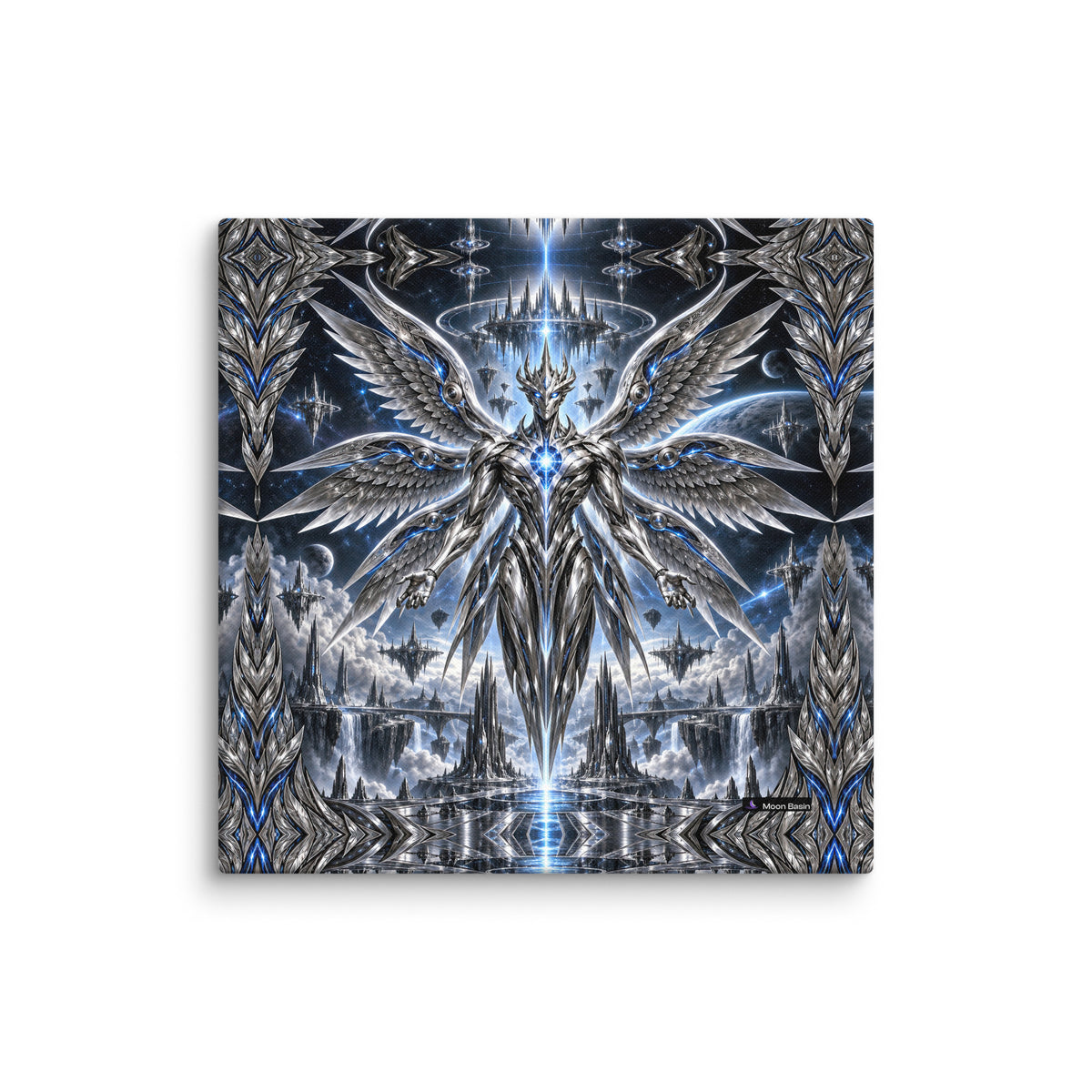 Mercury Seraph canvas on a white wall
