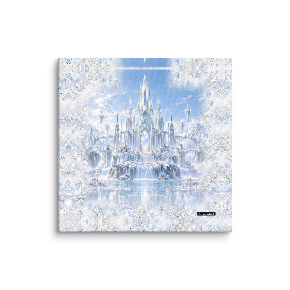 Crystal Ice Palace canvas on a white wall