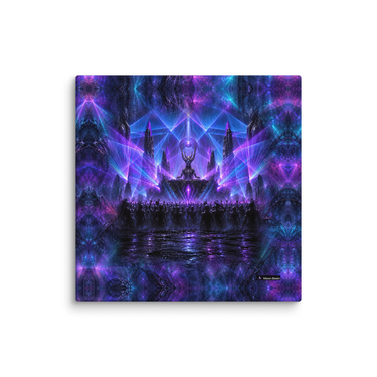 Eclipse Cathedral canvas on a white wall