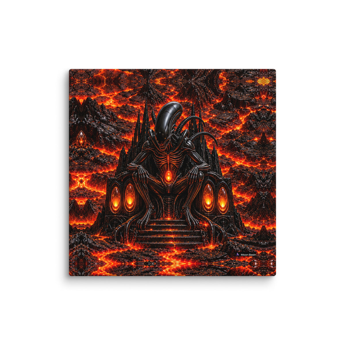 Cinder Throne Dominion canvas print, 20 x 20 inch, on a white wall