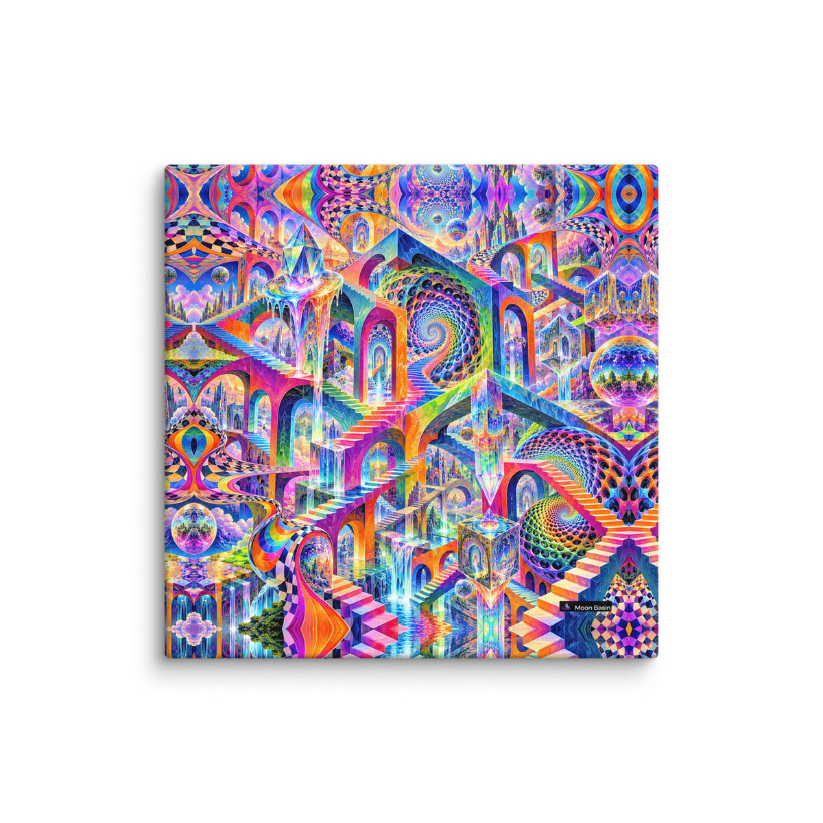 Paradox Prism canvas on a white wall