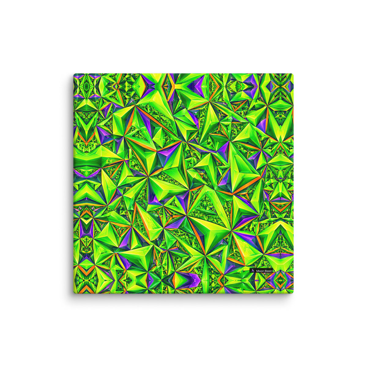 Acid Prism canvas print, 20 x 20 inch, on a white wall