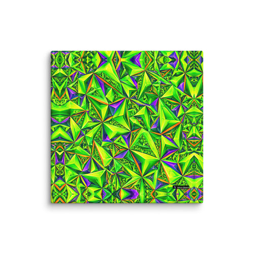 Acid Prism canvas print, 20 x 20 inch, on a white wall