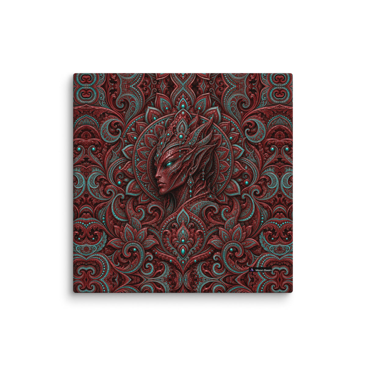 Raina canvas on a white wall
