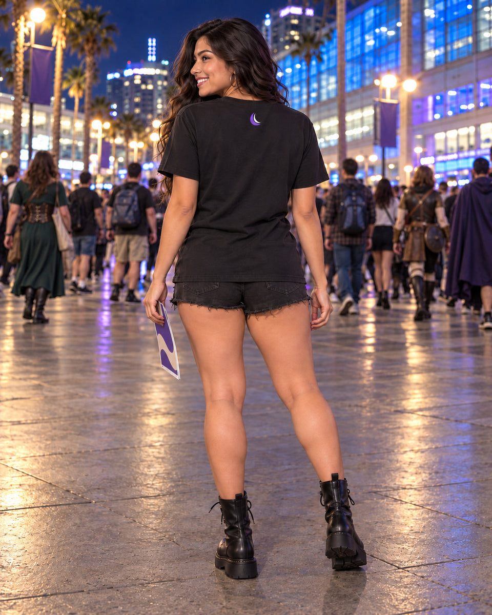 Thornjaw Obsidian Graphic Tee, worn on model, back