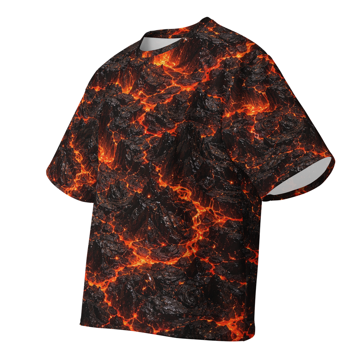 Cinder Throne Dominion Terrain all-over print oversized tee, front