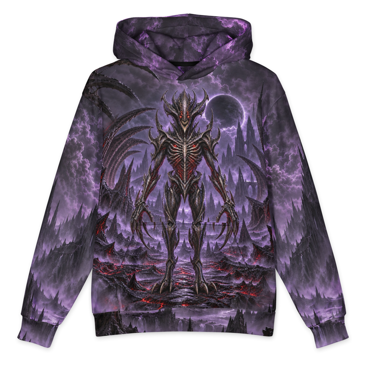 Crimson Marrow Tyrant Hoodie all-over print oversized hoodie, front