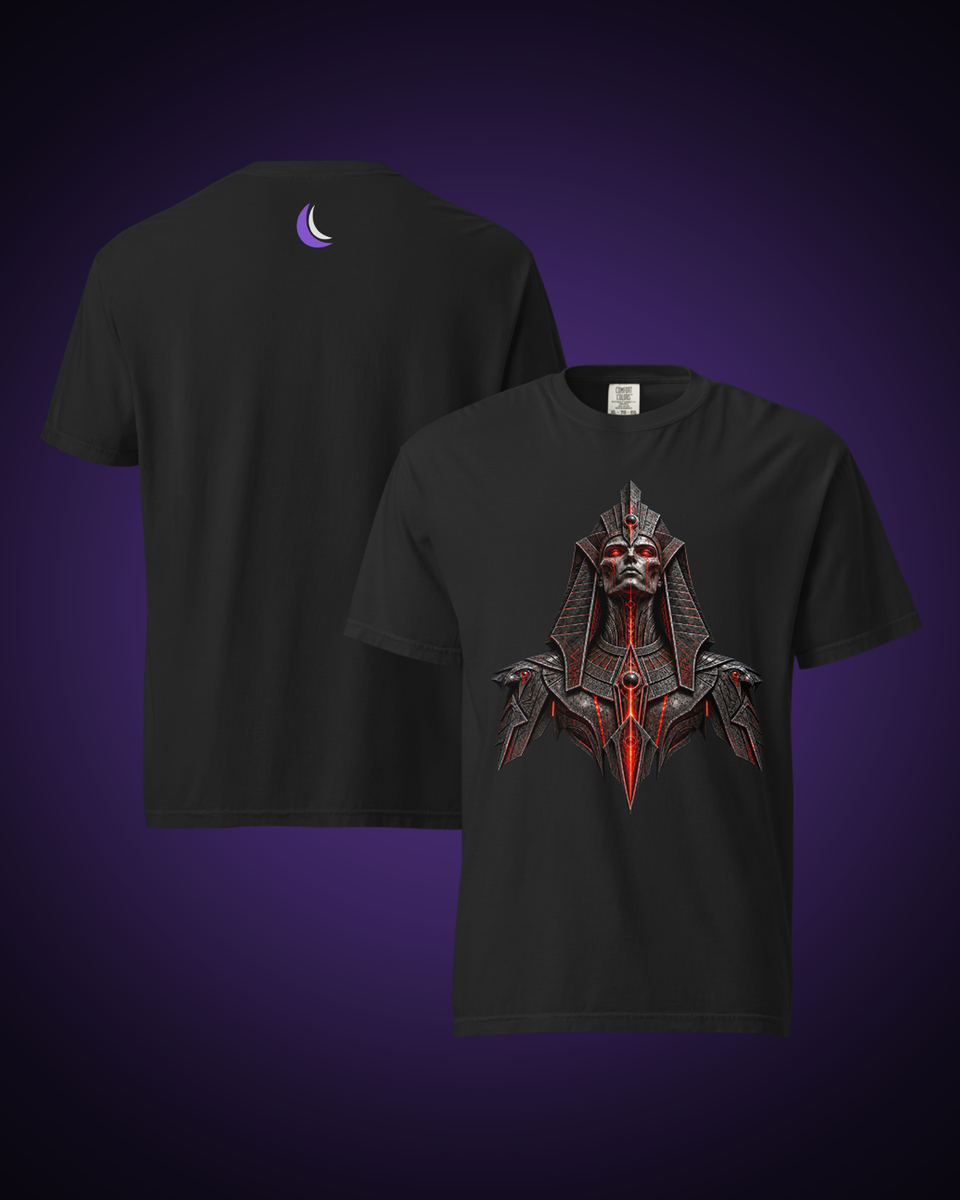 Crimson Pharaoh Graphic Tee, front and reverse
