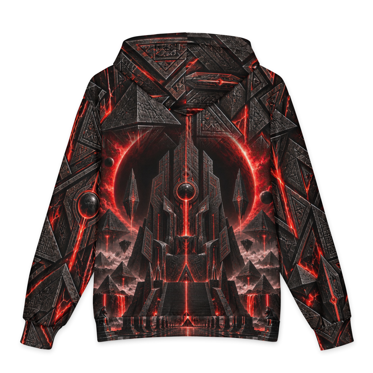 Crimson Pharaoh all-over print oversized hoodie, back