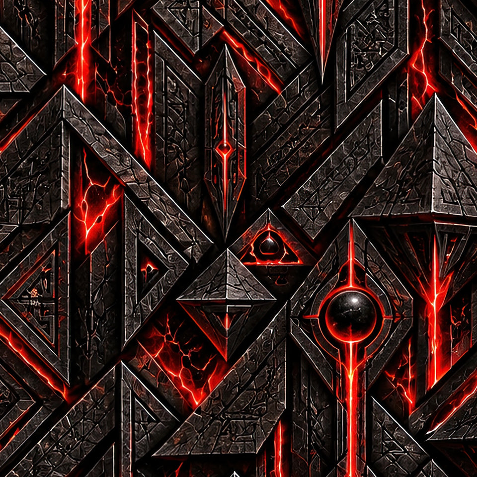 Crimson Pharaoh Terrain Flare Leggings, print zoom: full-resolution print detail