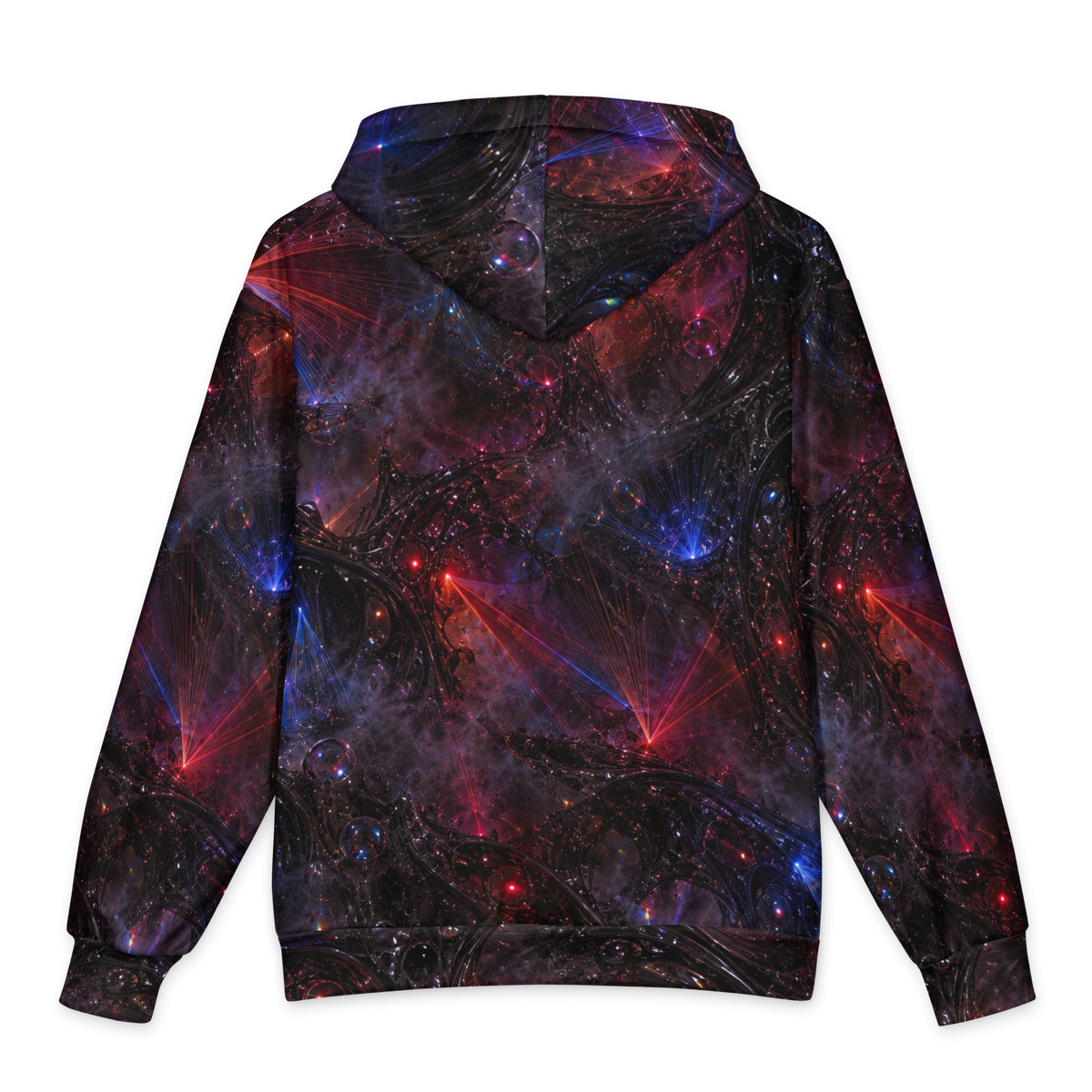Crimson Resonance Terrain Hoodie all-over print oversized hoodie, back