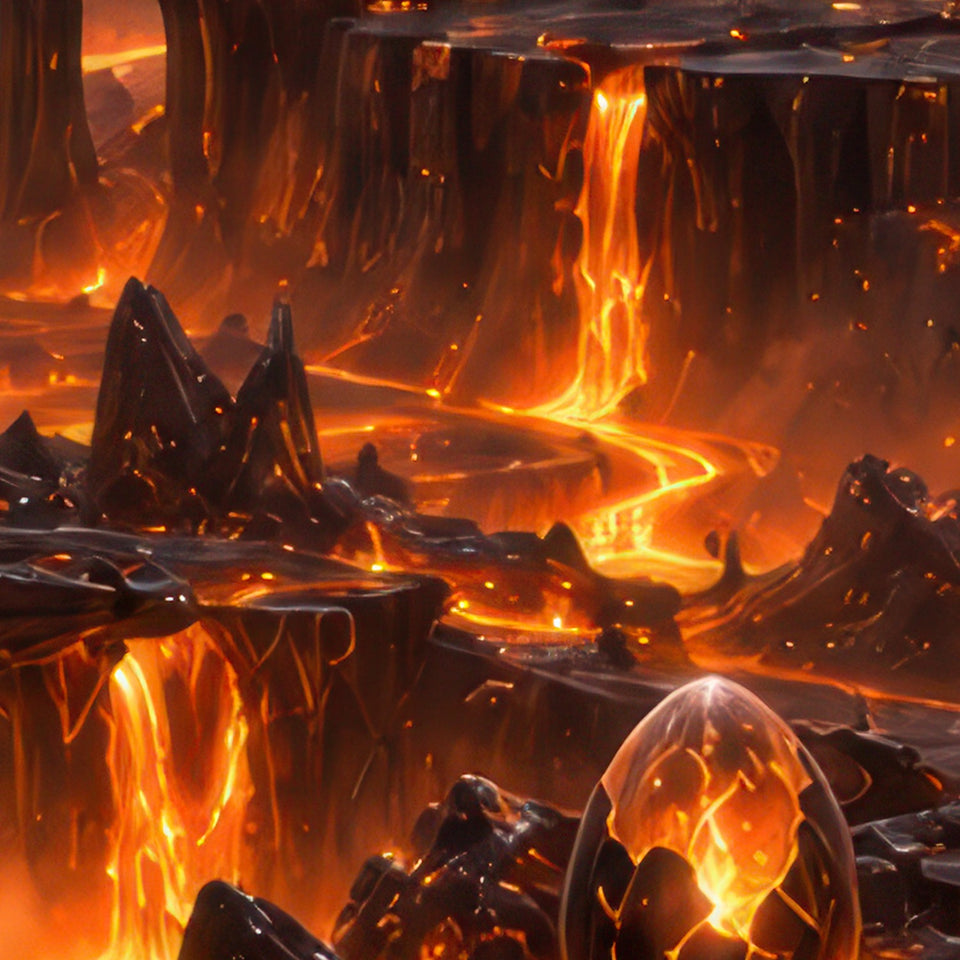 Ember Sentinel Basin Hoodie, print zoom: full-resolution print detail