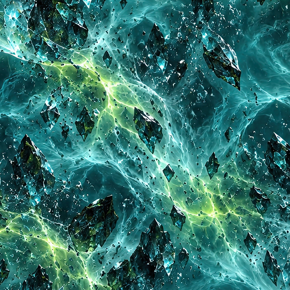 Glassmaw Terrain Shorts, print zoom: full-resolution print detail