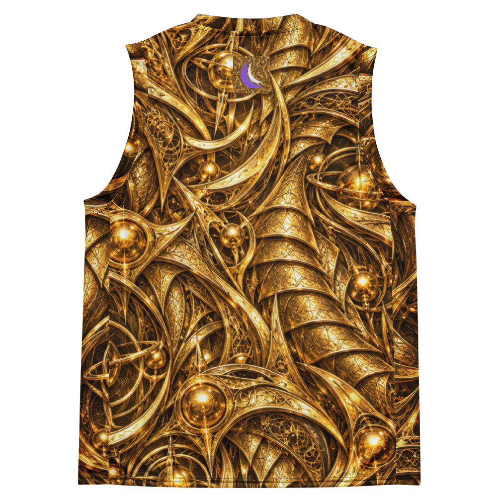 Gold Terrain Basketball Jersey, back