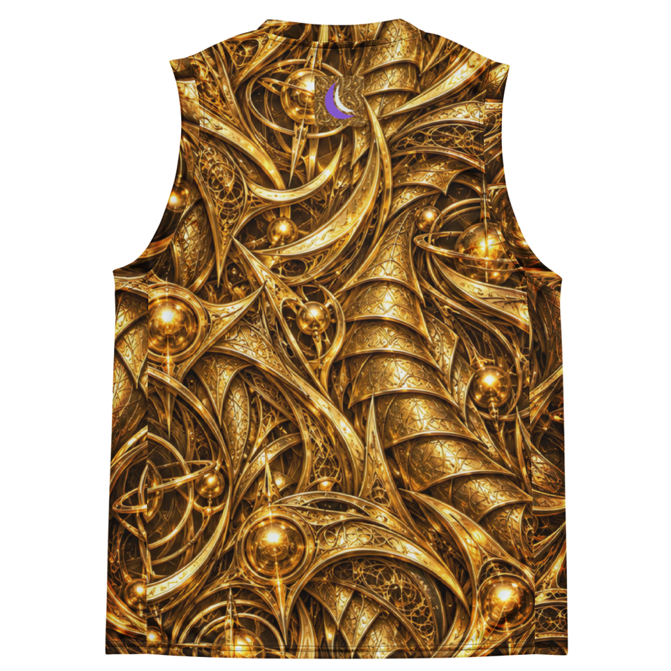 Gold Terrain Basketball Jersey, back