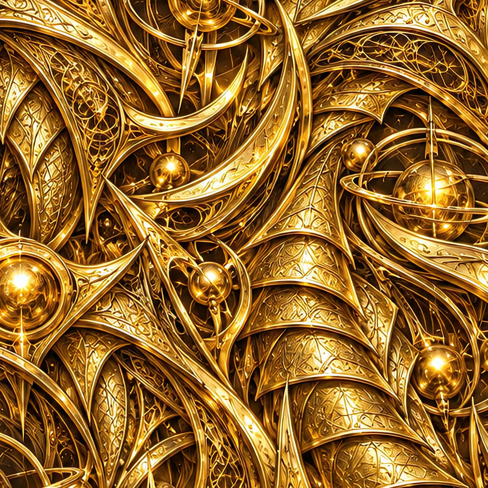 Gold Terrain Athletic Shorts, print zoom: full-resolution print detail