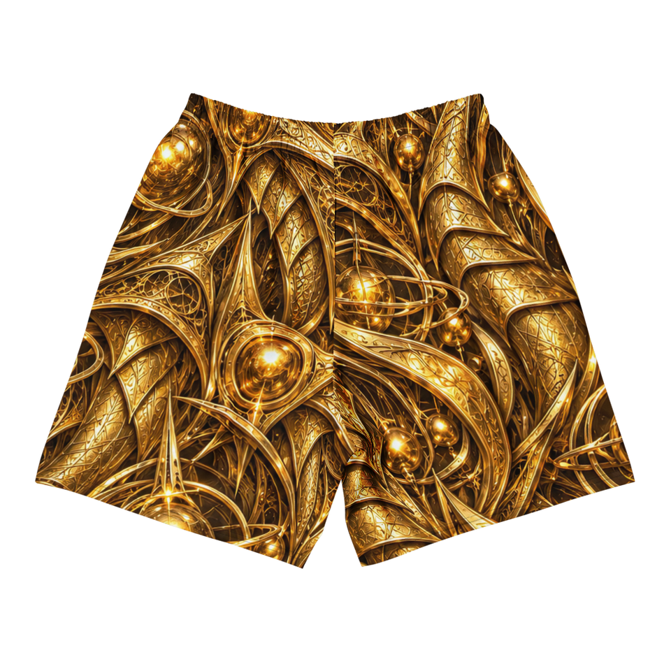 Gold Terrain Athletic Shorts, back