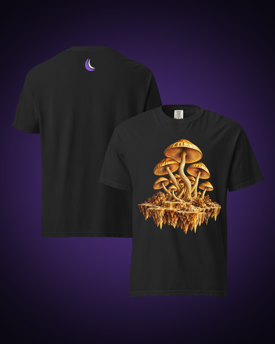Golden Cap Mirage Graphic Tee, front and reverse