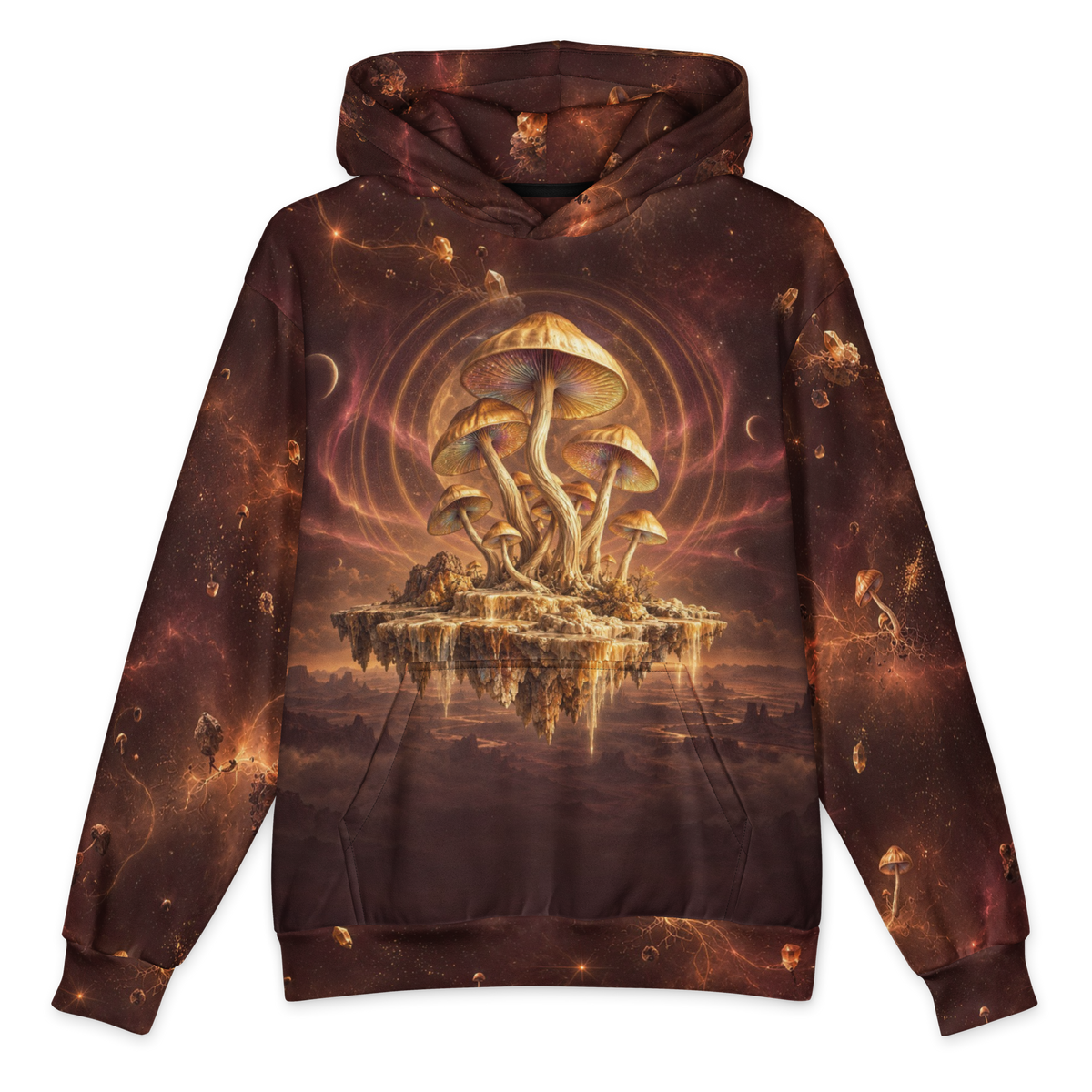 Golden Cap Mirage all-over print hoodie, front