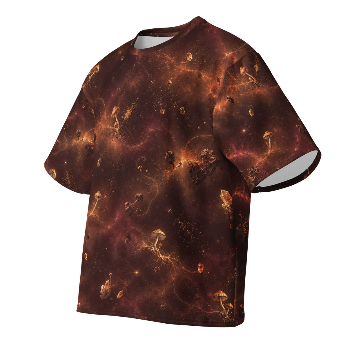 Golden Cap Mirage Terrain all-over print oversized tee, front