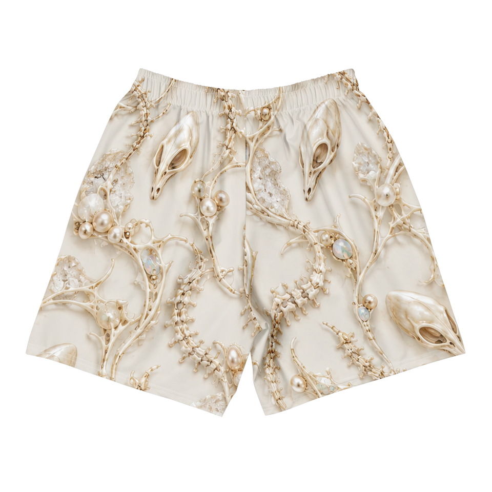 Ivory Alien Skulls Terrain Athletic Shorts, back