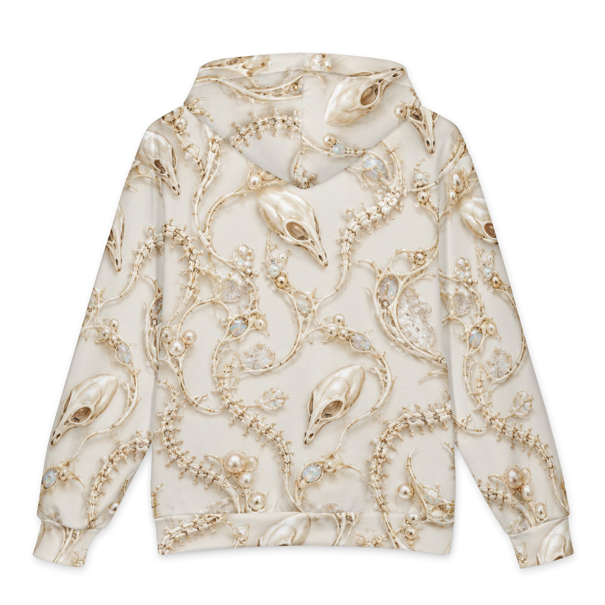 Ivory Alien Skulls Terrain Hoodie all-over print oversized hoodie, back