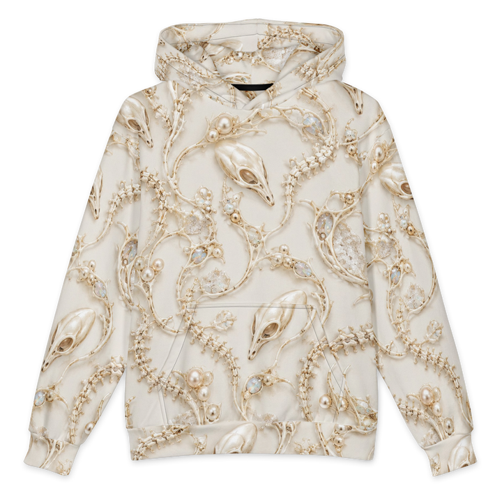 Ivory Alien Skulls Terrain Hoodie