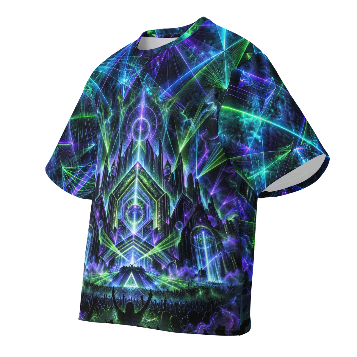 Laser Rift all-over print oversized tee, front