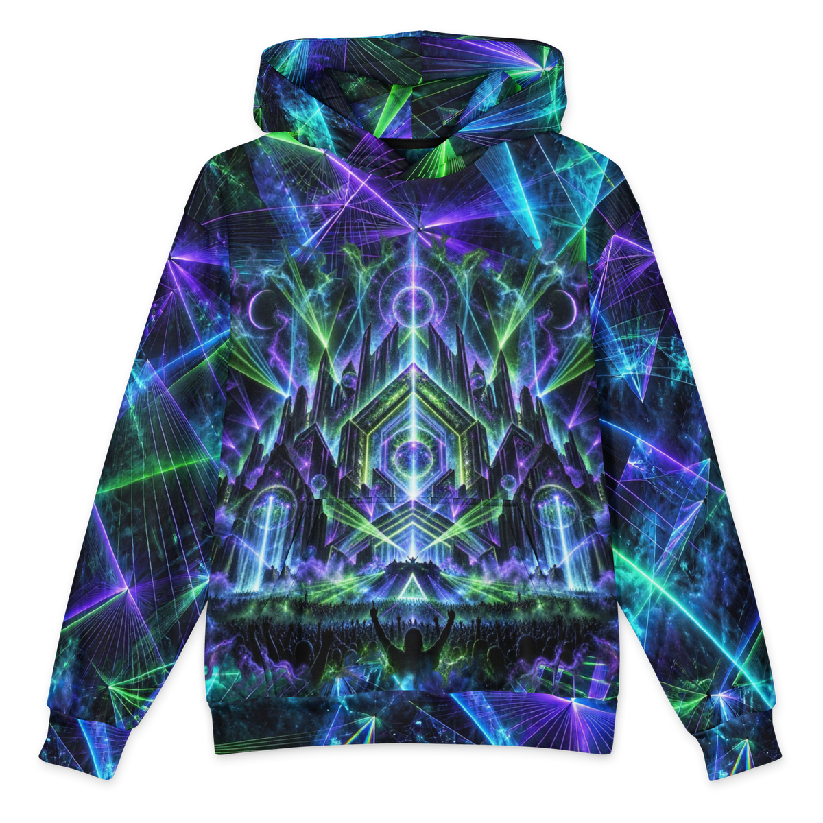 Laser Rift Hoodie all-over print oversized hoodie, front